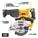 DEWALT 20V MAX XR Brushless 7-Tool Combo Kit with 2.0Ah & 5.0Ah Batteries and Charger (DCK700D1P1) - Image 5